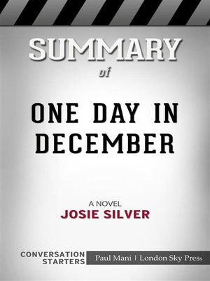 cover image of One Day in December--A Novel​​​​​​​ by Josie Silver​​​​​​​ | Conversation Starters